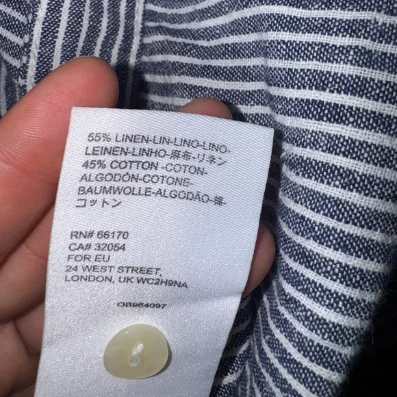 Anthropologie Blue Striped Jumpsuit - Picture 8 of 8